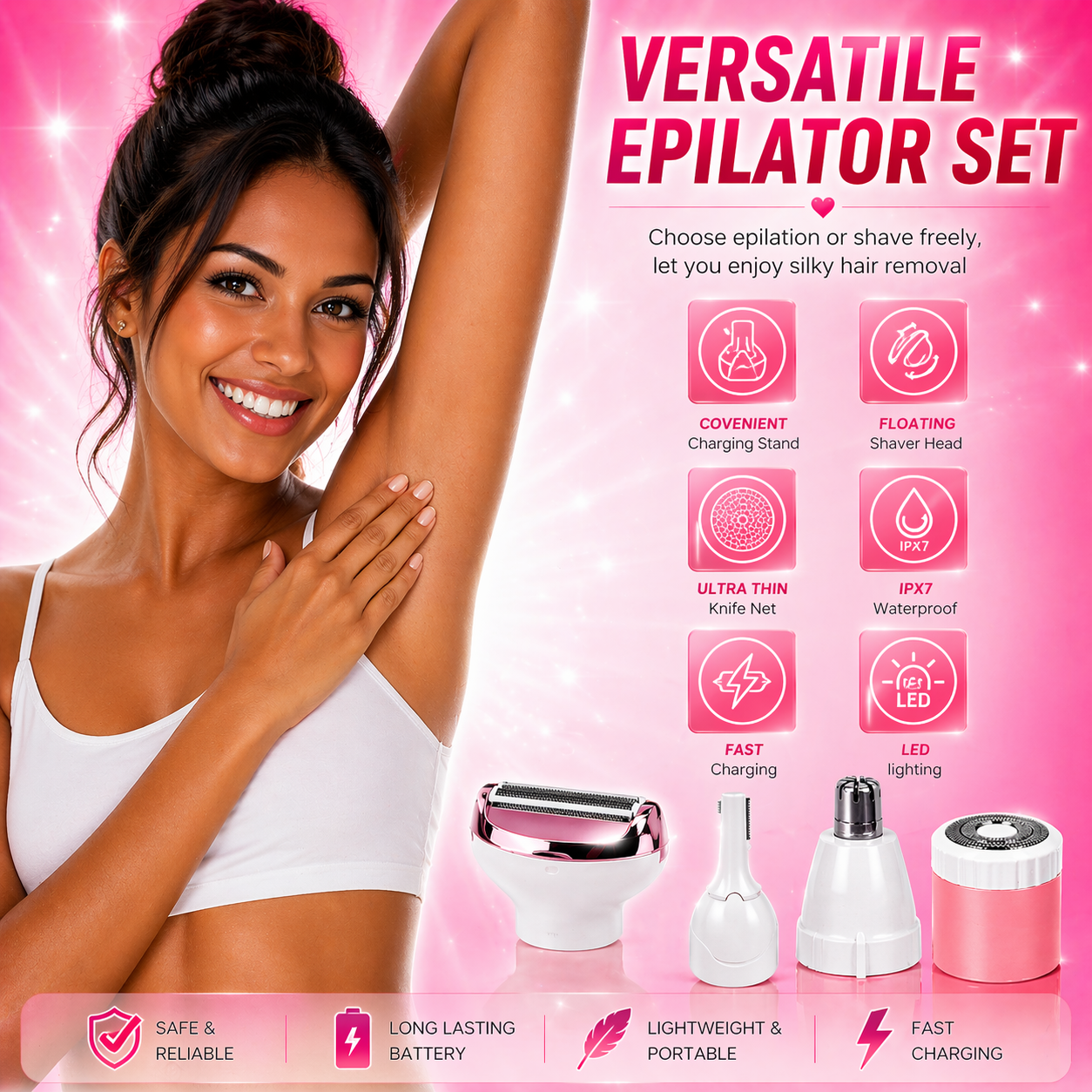 RAZURADOR RECARGABLE PARA MUJER