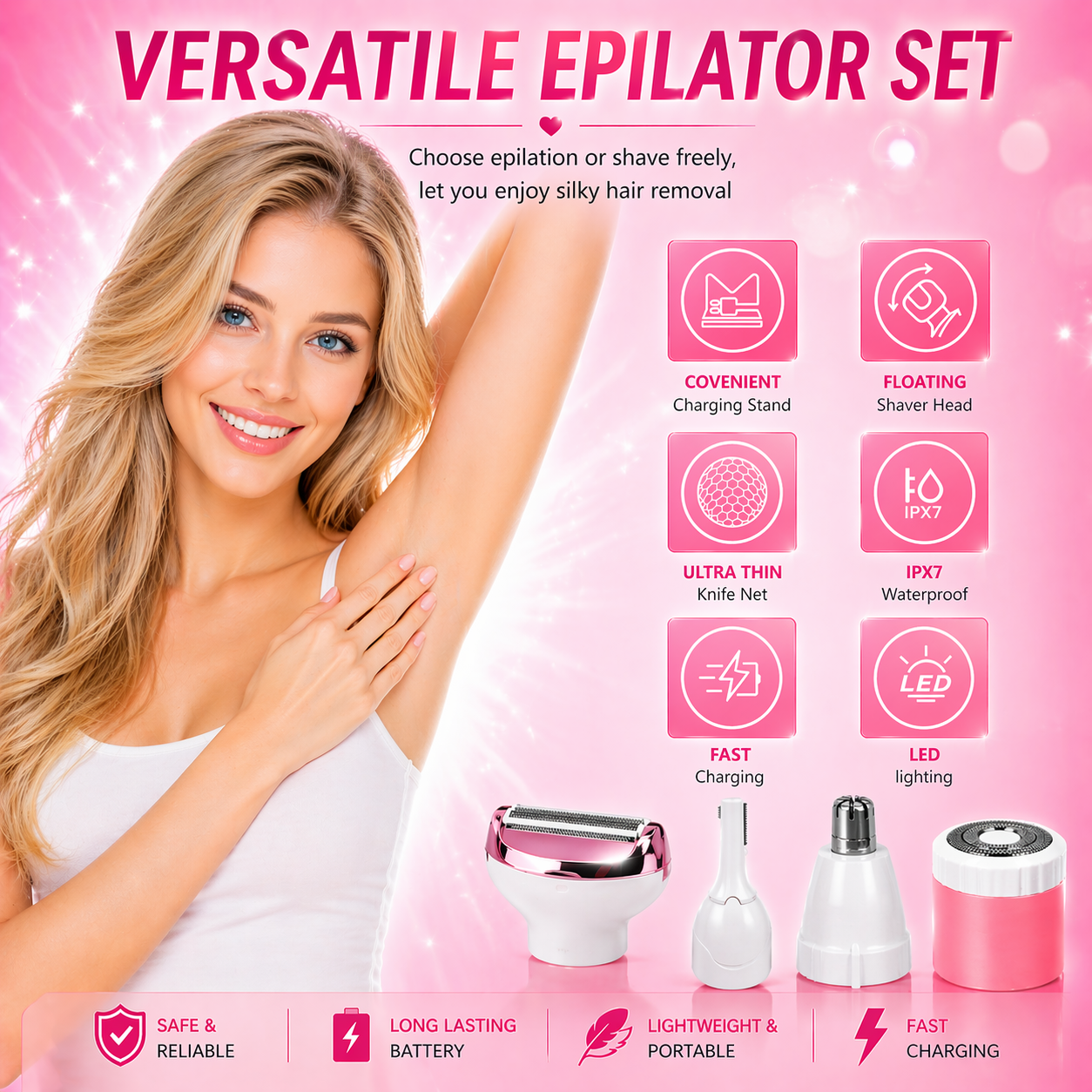 RAZURADOR RECARGABLE PARA MUJER