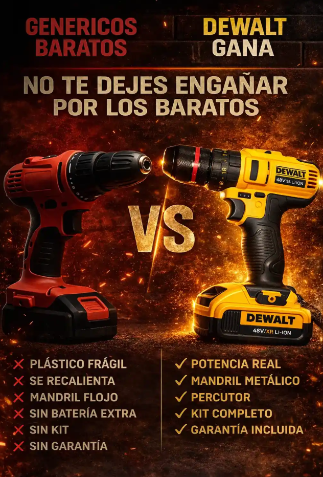 Taladro 48v 1/2 Tipo DeWalt