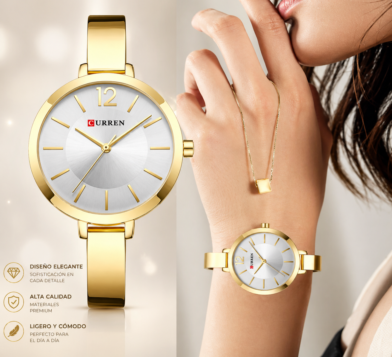 Reloj Curren 9012 Para Mujer Dama Negoci