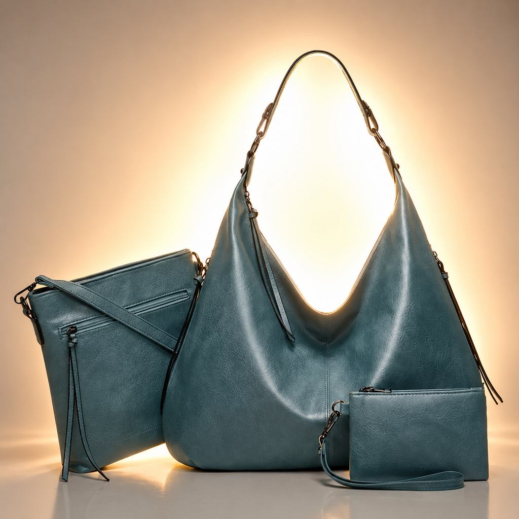 BOLSOS CUERO VEGANO - CONJUNTO 3 PIEZAS