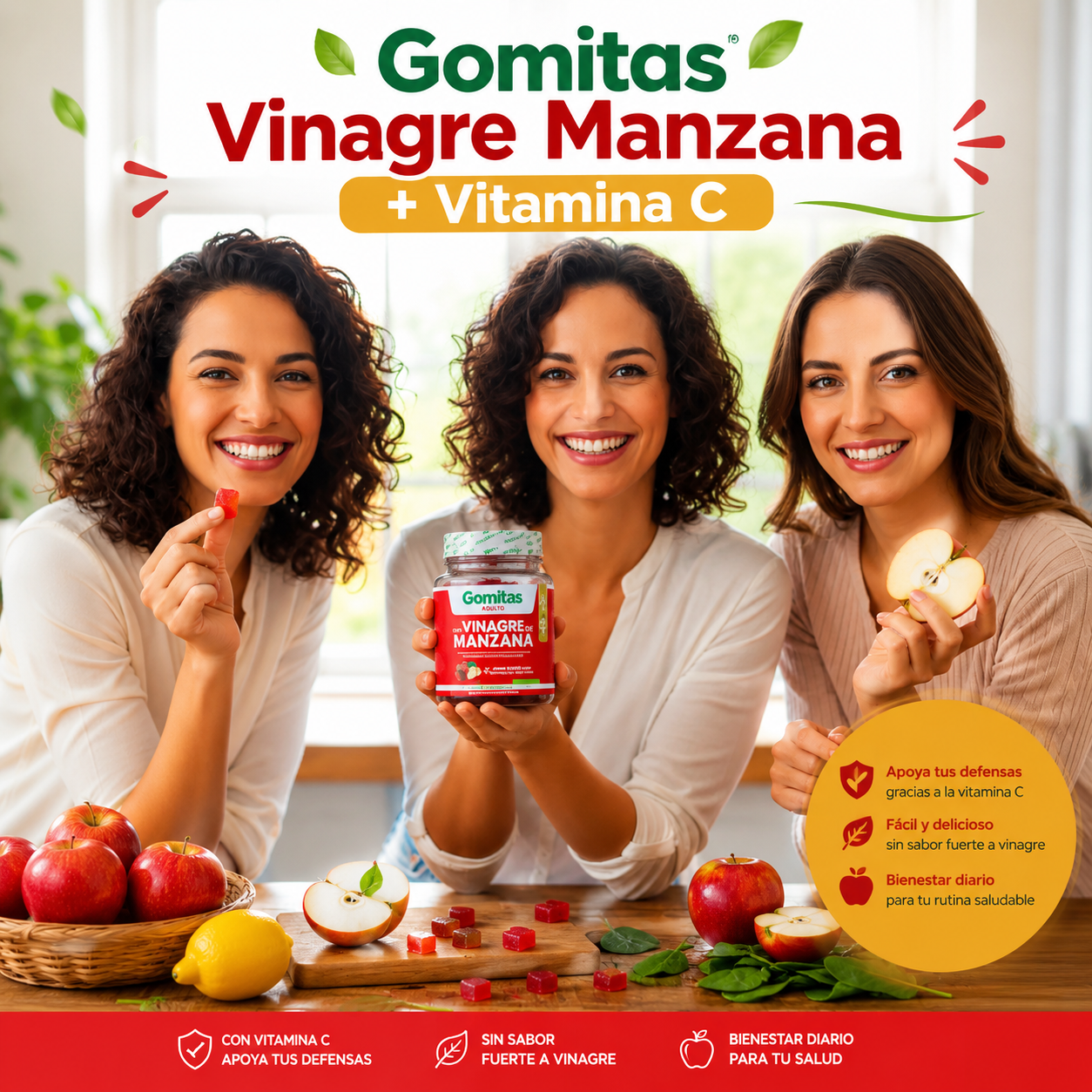 Gomitas Vinagre Manzana + Vitamina C