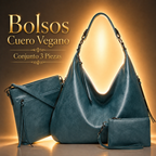 BOLSOS CUERO VEGANO - CONJUNTO 3 PIEZAS