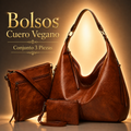 BOLSOS CUERO VEGANO - CONJUNTO 3 PIEZAS