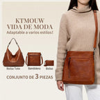 BOLSOS CUERO VEGANO - CONJUNTO 3 PIEZAS