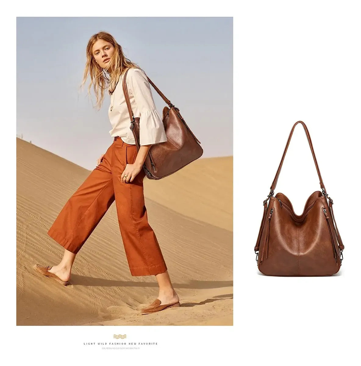BOLSOS CUERO VEGANO - CONJUNTO 3 PIEZAS