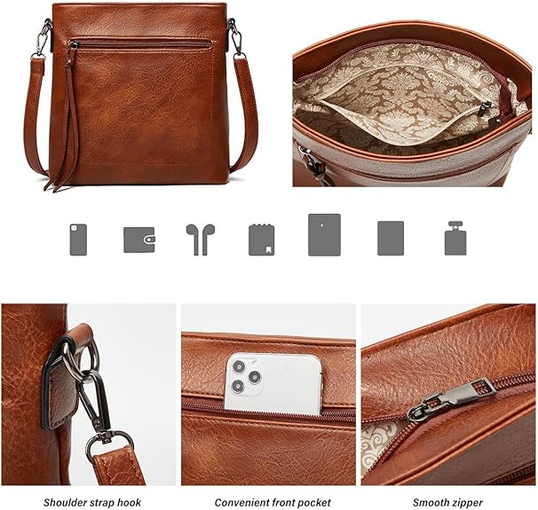 BOLSOS CUERO VEGANO - CONJUNTO 3 PIEZAS