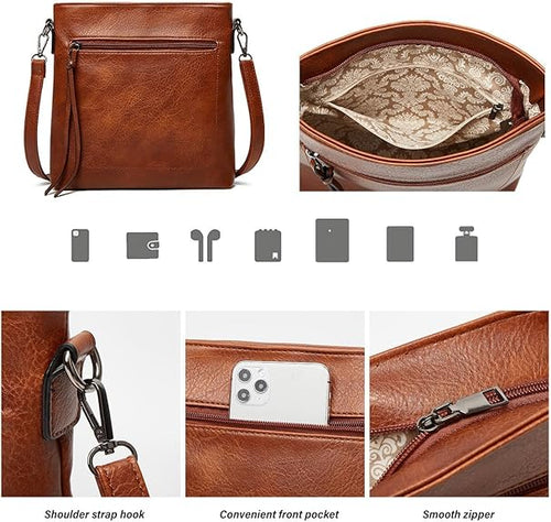 BOLSOS CUERO VEGANO - CONJUNTO 3 PIEZAS